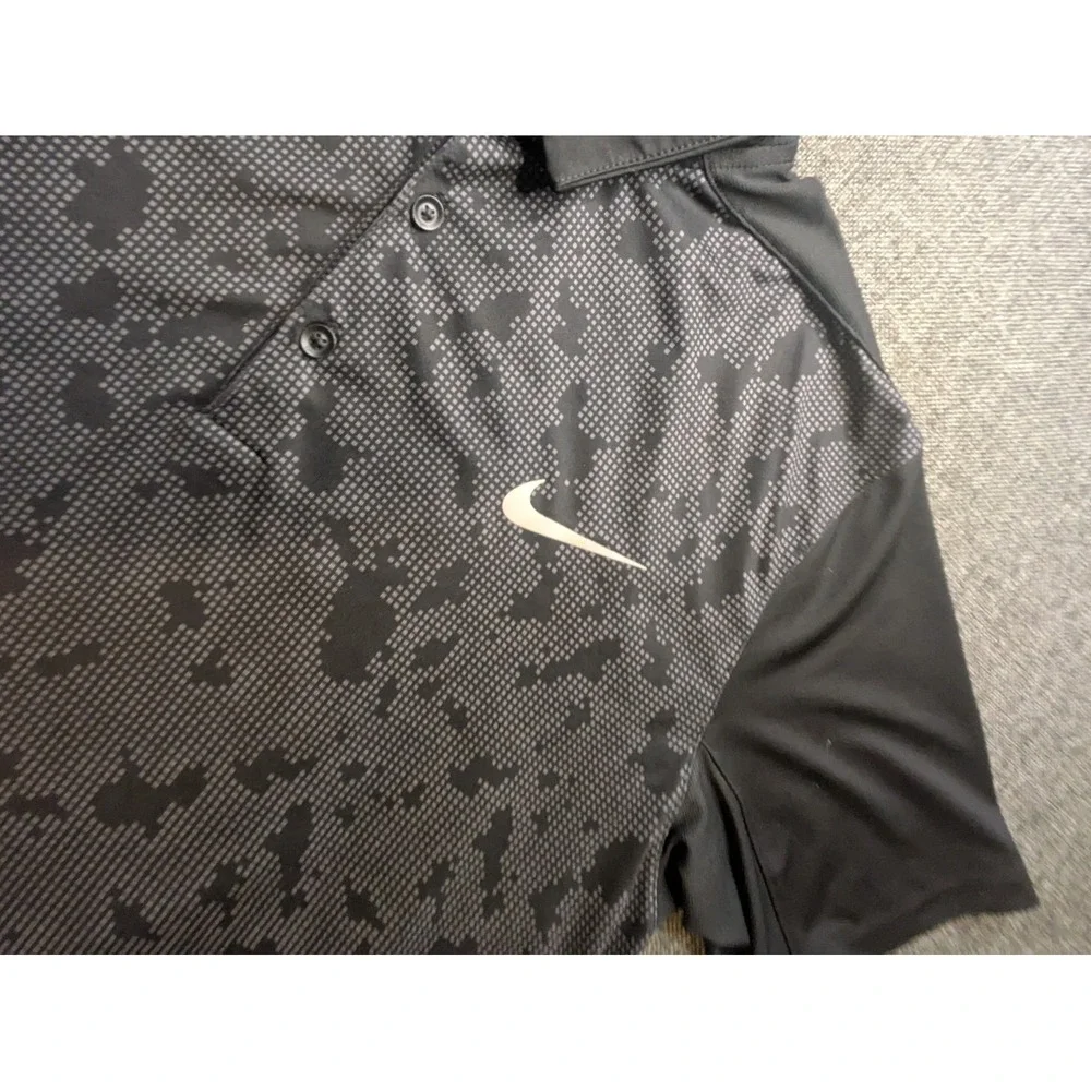 NIKE GOLF Performance Dri Fit Polo shirt black Size Medium Men's Sports Tee